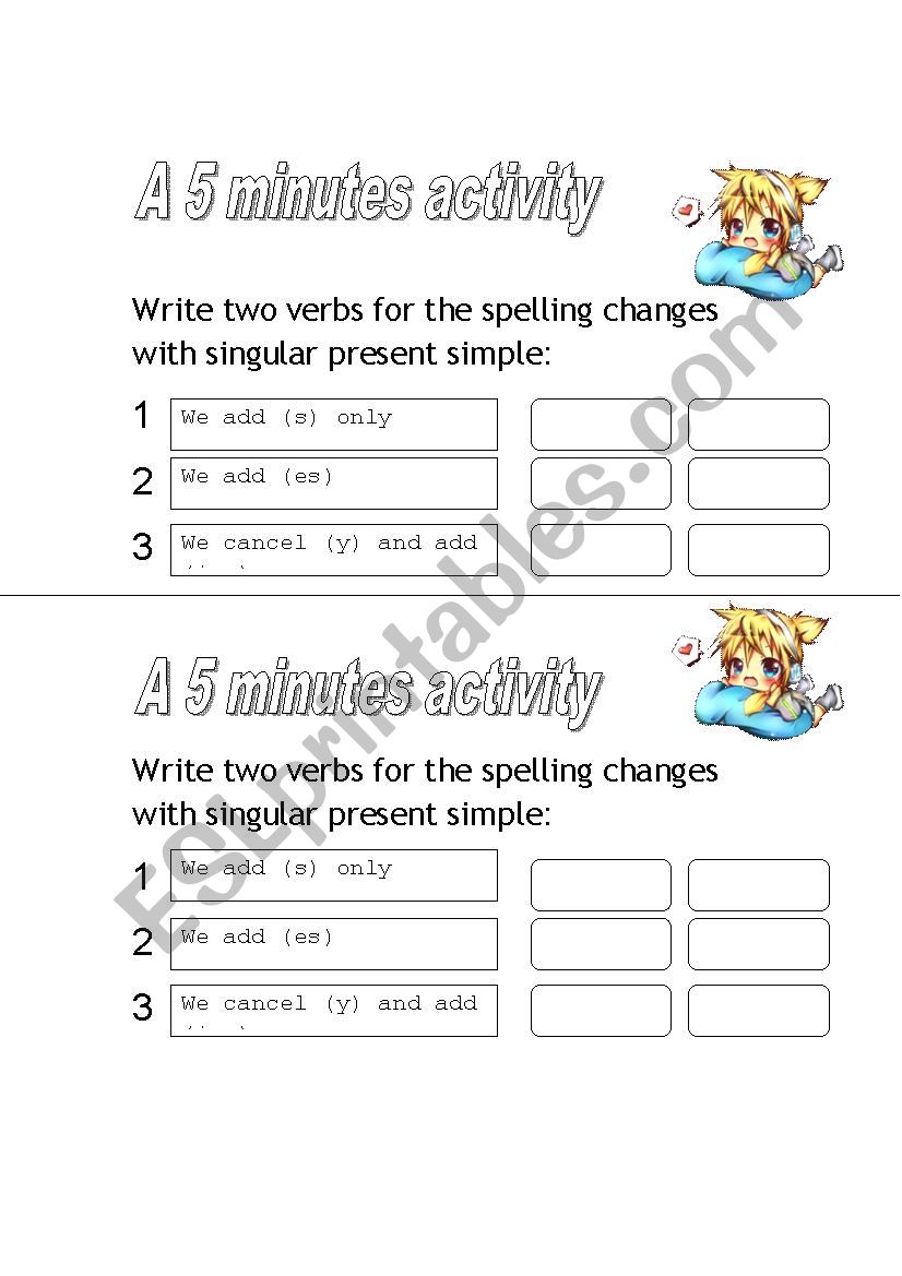 present simple plenary worksheet