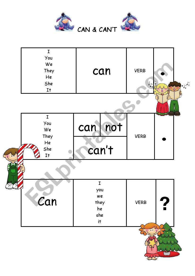 can & cant (ability) worksheet