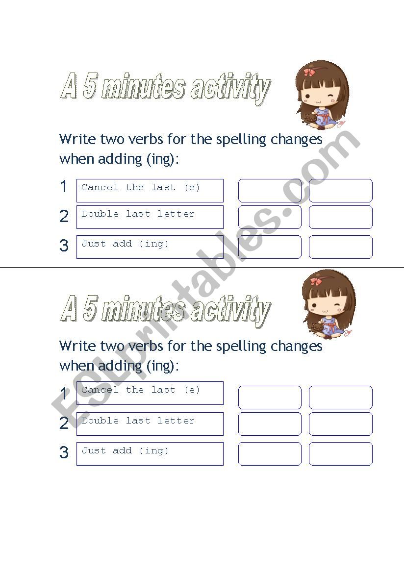 plenary for (ing)form worksheet