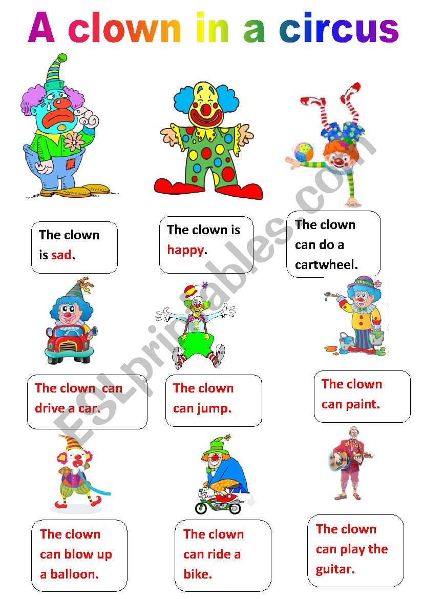 activities of a clown in a circus