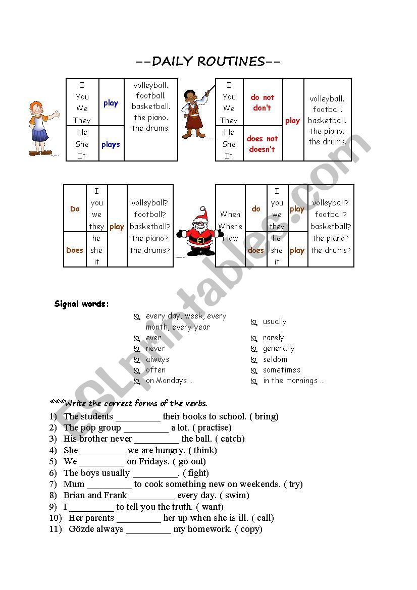 Simple Present Tense worksheet