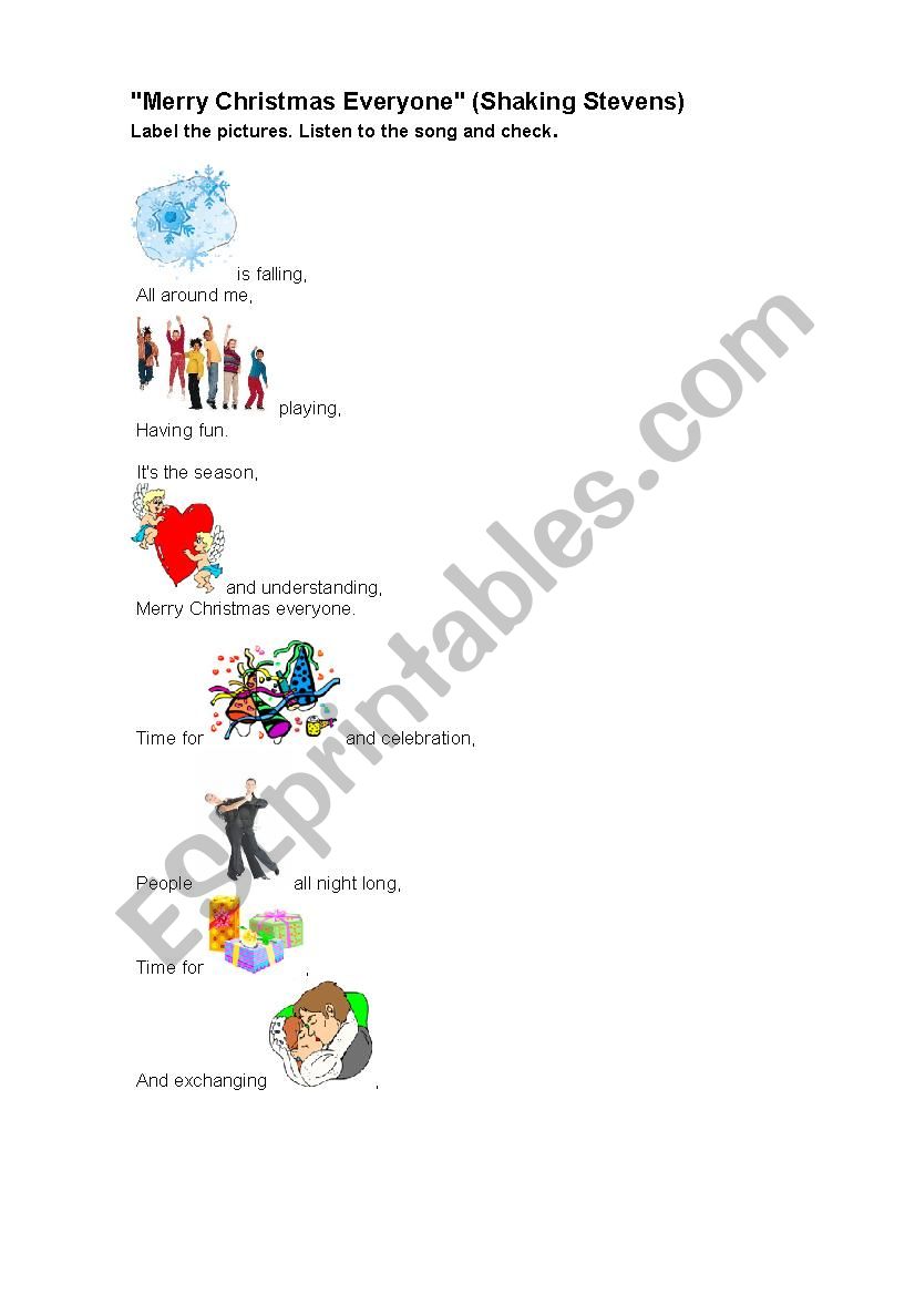 Merry Christmas, everyone! worksheet