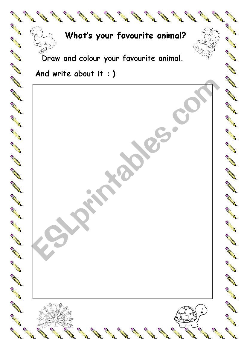 favourite animal worksheet