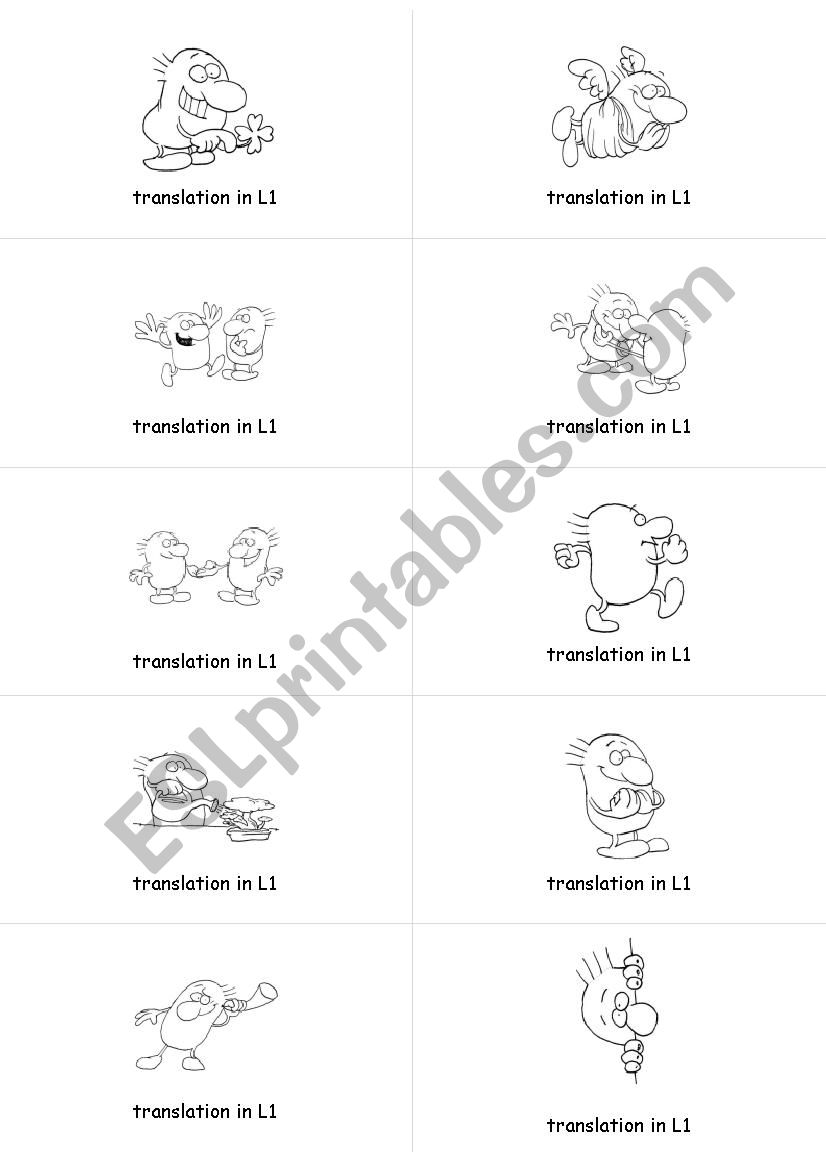 Irregular verbs study cards - set 3/5