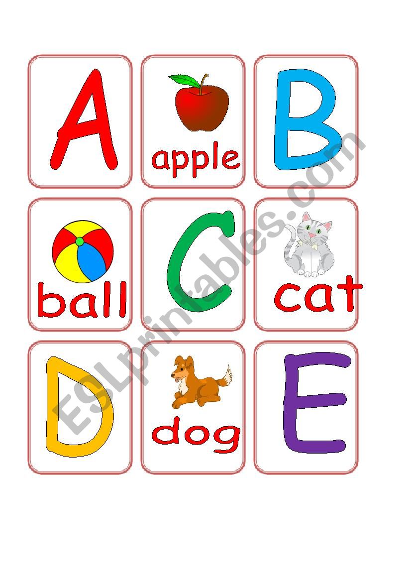 Alphabet Match Cards 1/2 worksheet