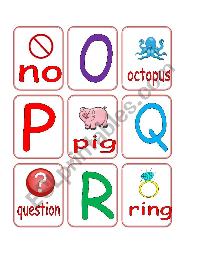 Alphabet Match Cards 2/2 worksheet