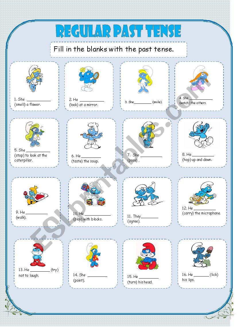 Regular Past Tense 2 worksheet