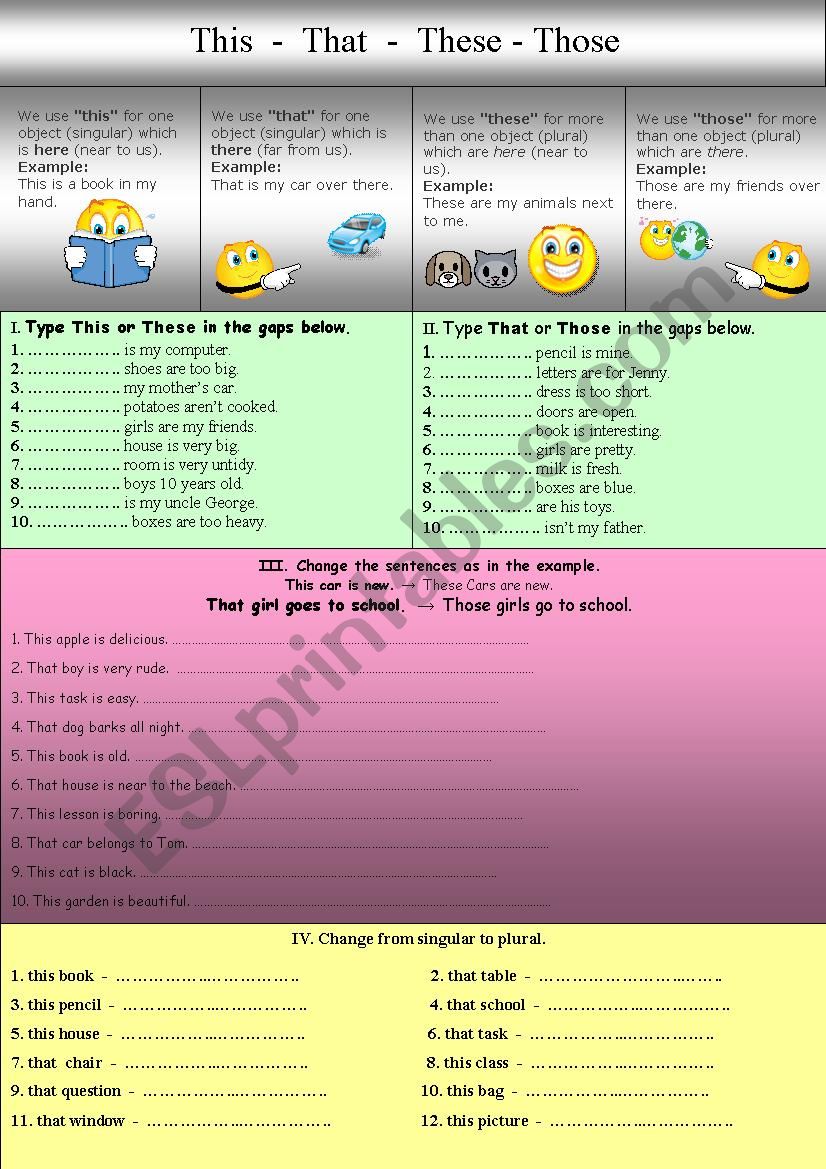 4th grade test worksheet