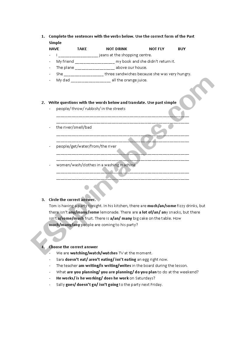 review 2 ESO worksheet