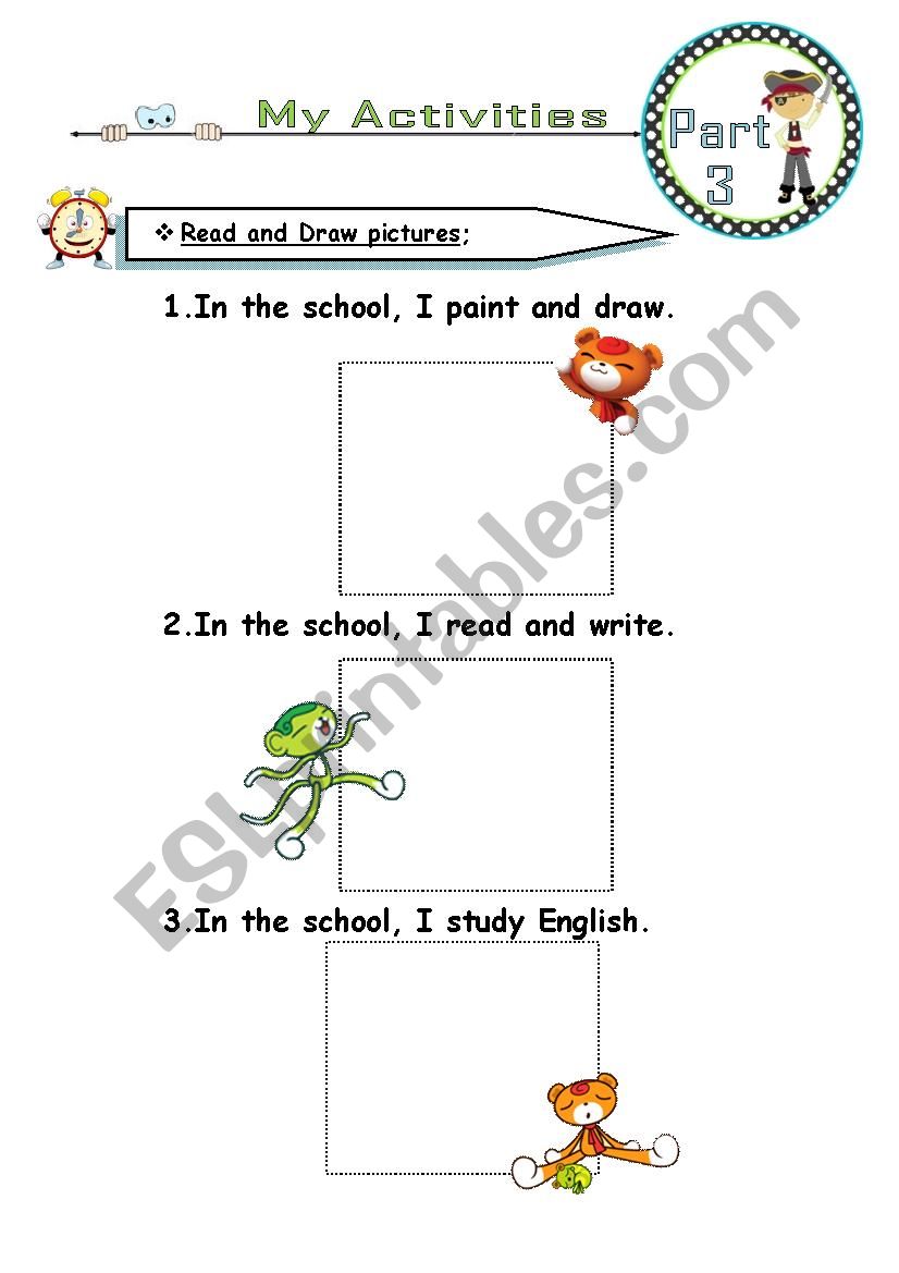 daily activities-part2 worksheet