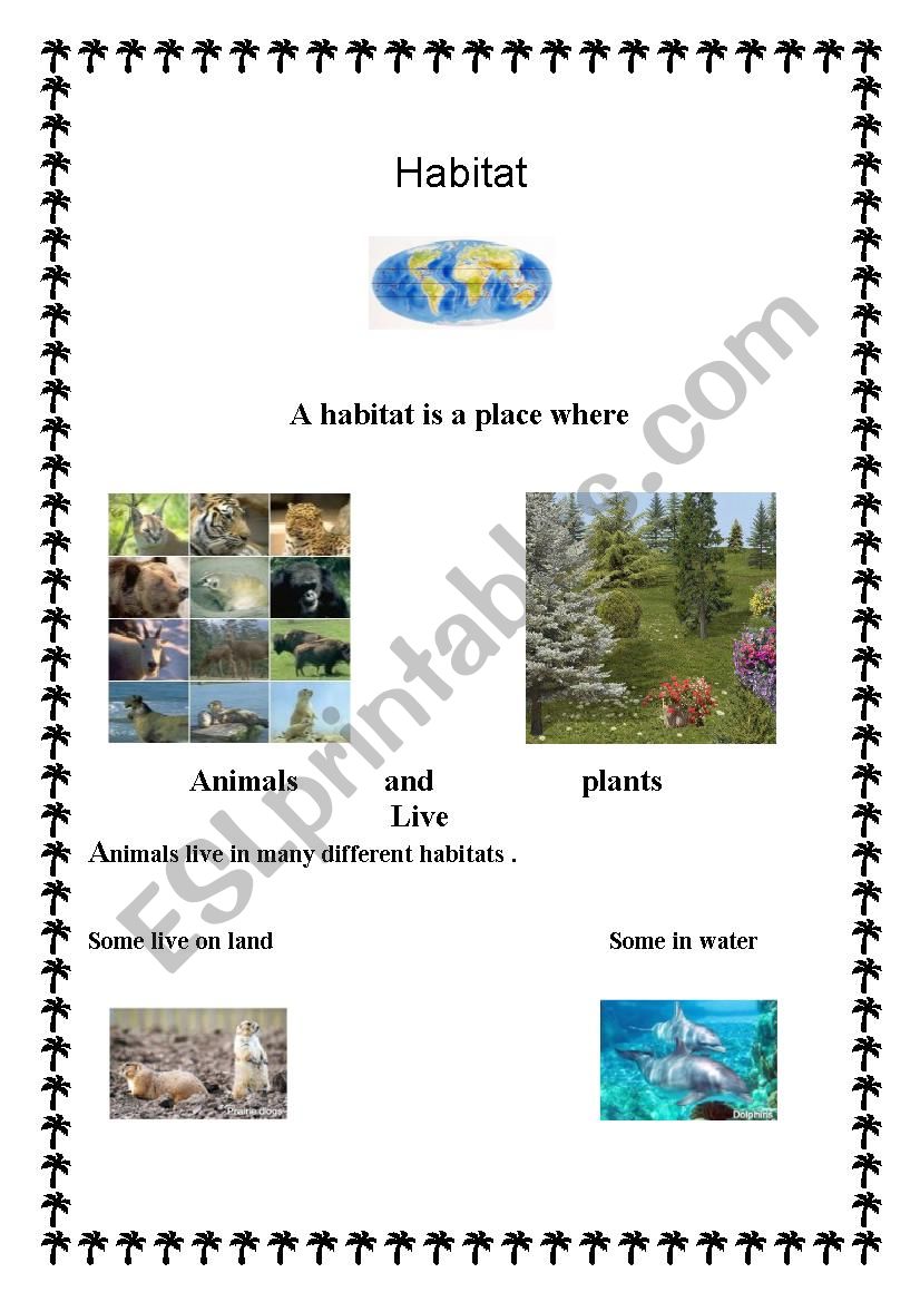 HABITATS worksheet