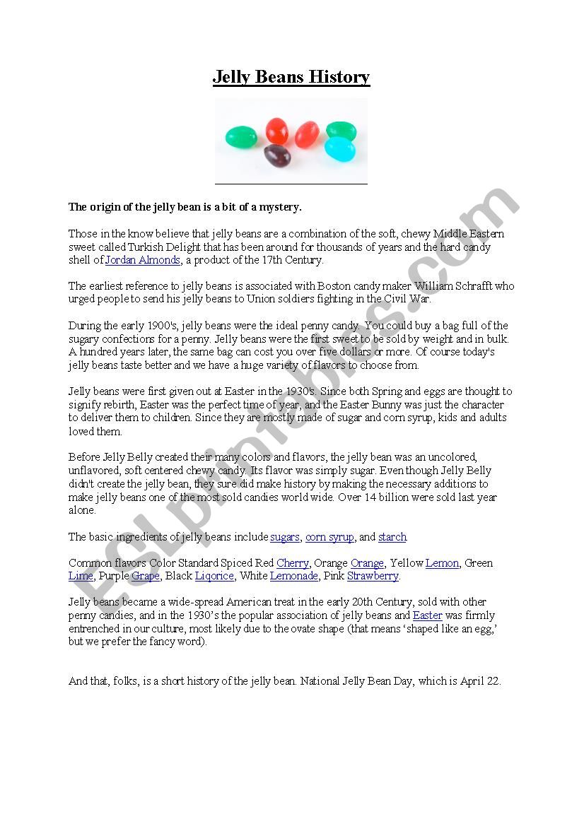 Jelly Bean History with Jelly Belly Tasting