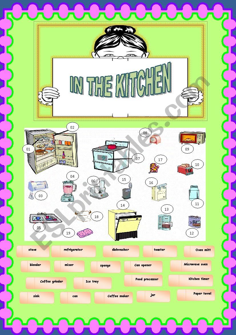 In the Kitchen worksheet