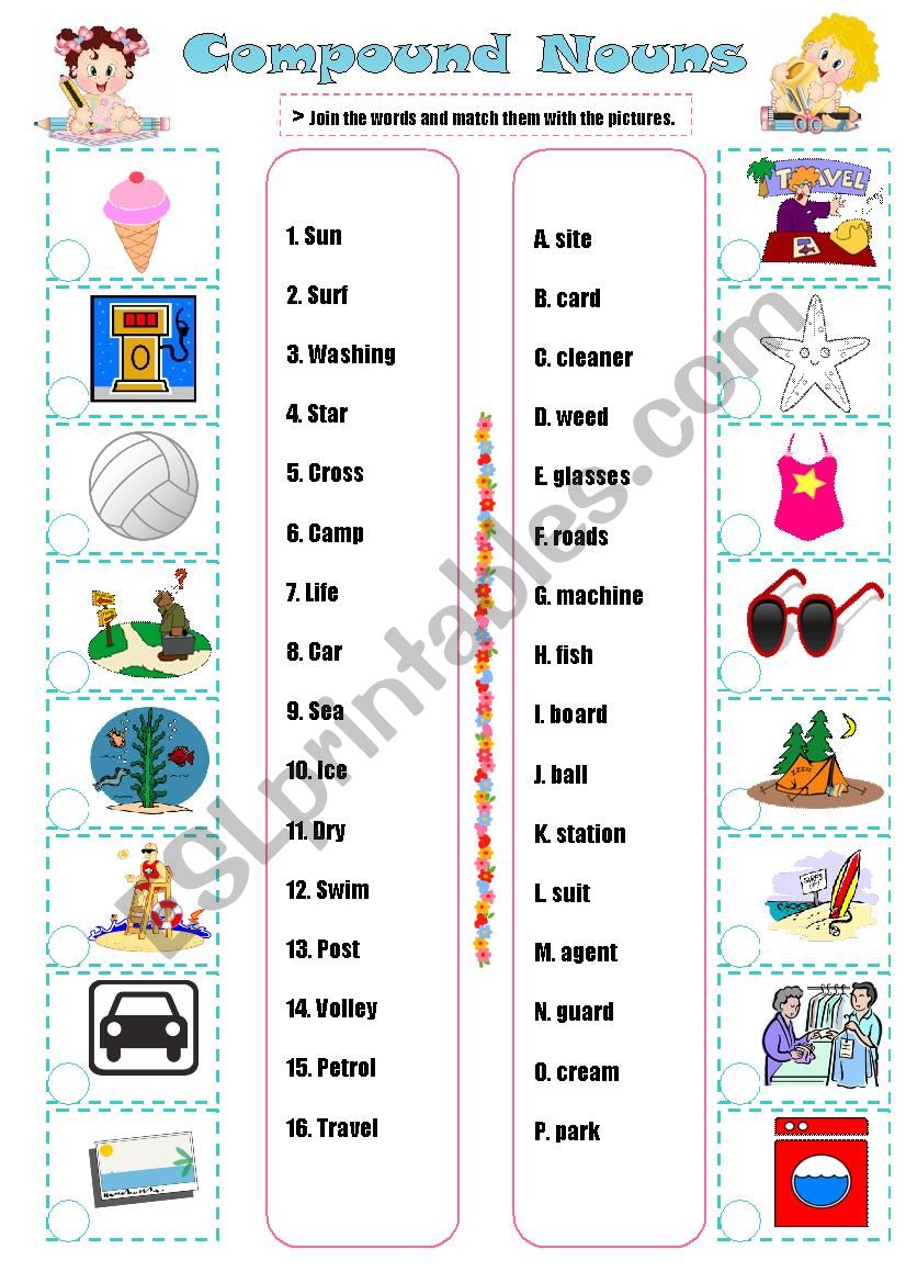 Match the words to compound nouns. Английский Compound Nouns Worksheets. Compound Nouns упражнения. Compound Nouns в английском. Compound Nouns 6 класс упражнения.