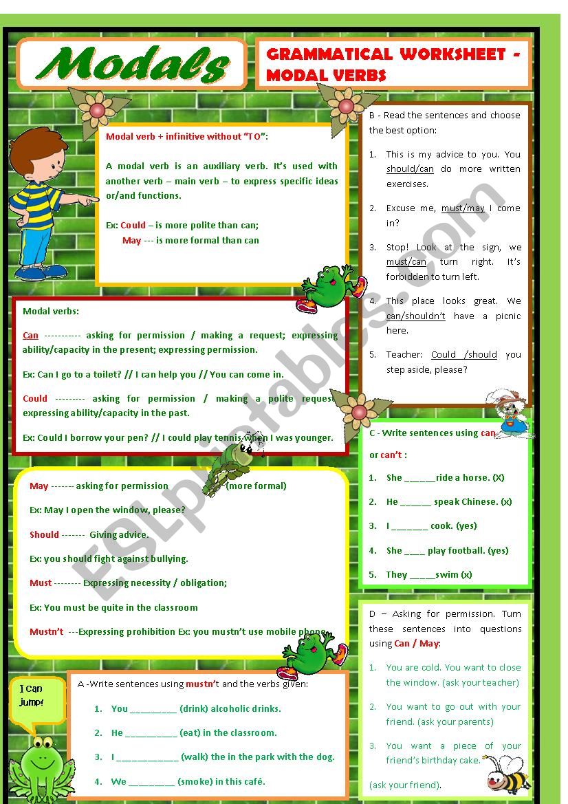 GRAMMAR - MODAL VERBS worksheet