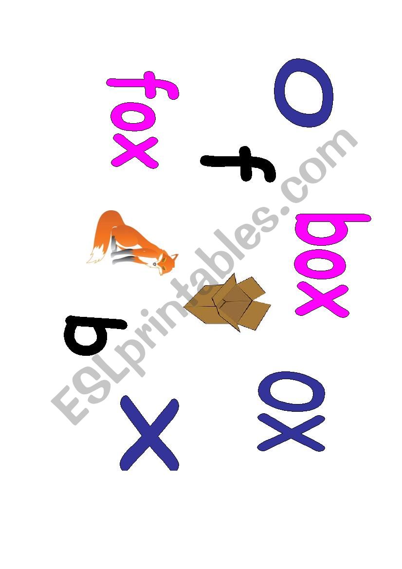Word family: ox worksheet