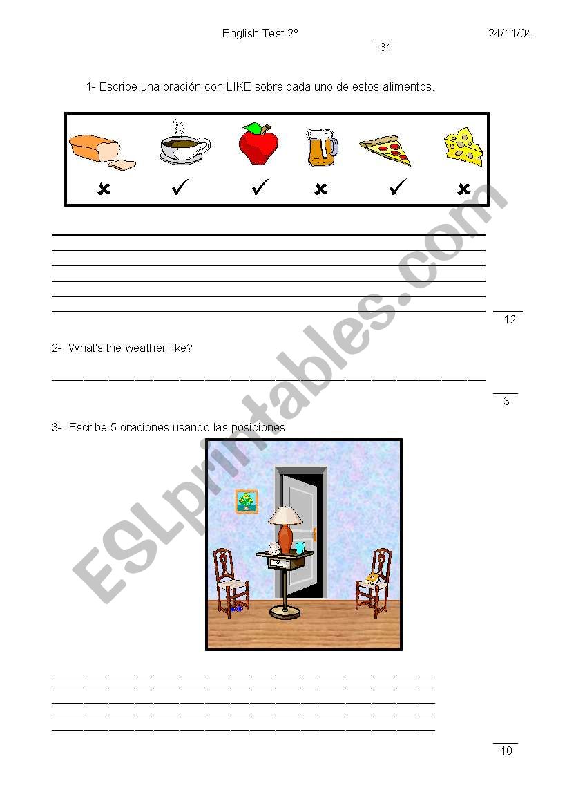 test 2 worksheet