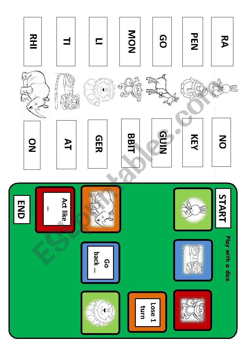 Animals Game worksheet