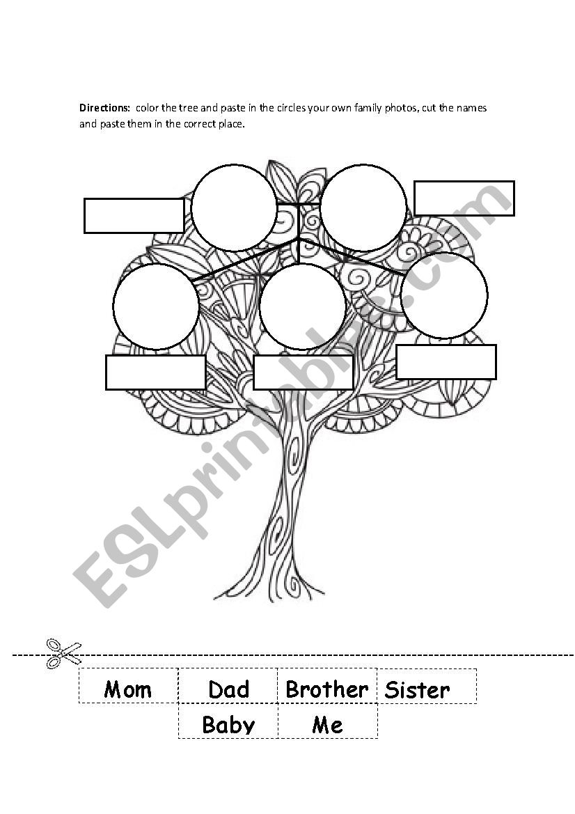 Family Tree worksheet