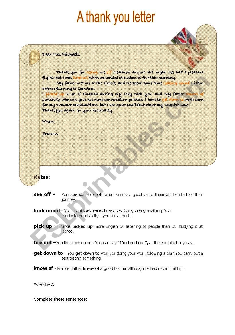 Phrasal  Verbs worksheet