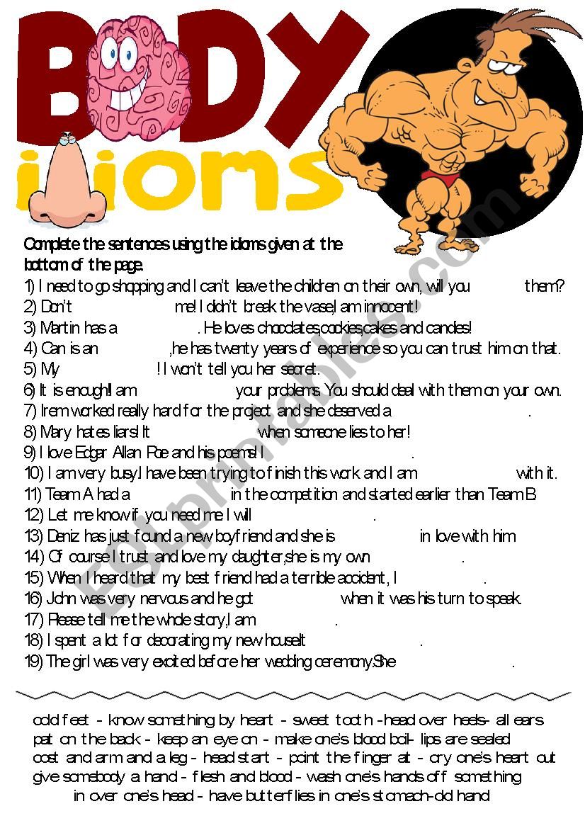 Idioms Series-Body idioms exercise