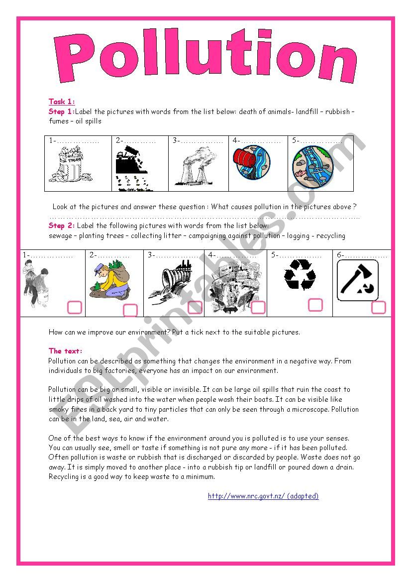 9th form module 3 lesson 3 Pollution A Threat To Our Environment