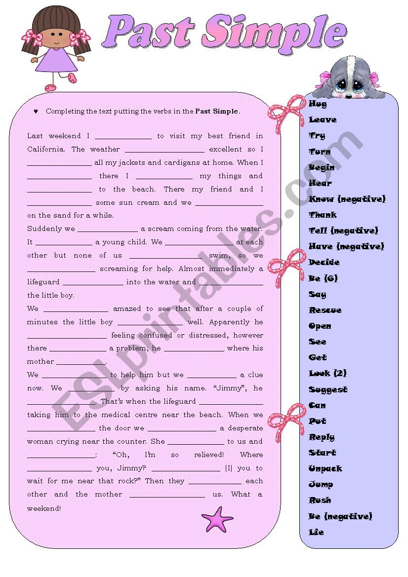 Past Simple worksheet