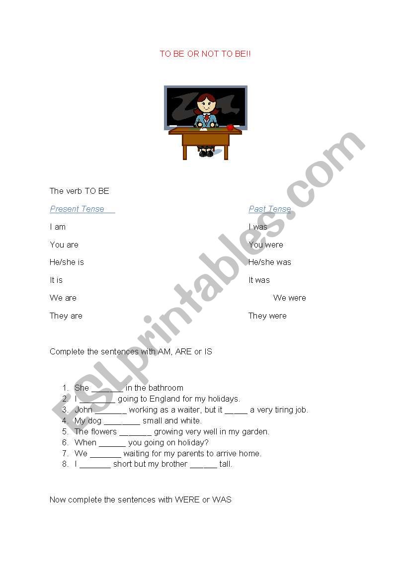 To Be or Not To Be! worksheet