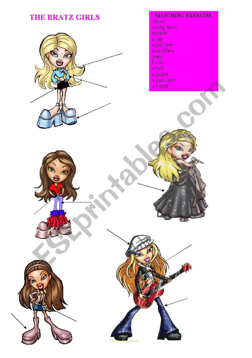 THE BRATZ GIRLS worksheet