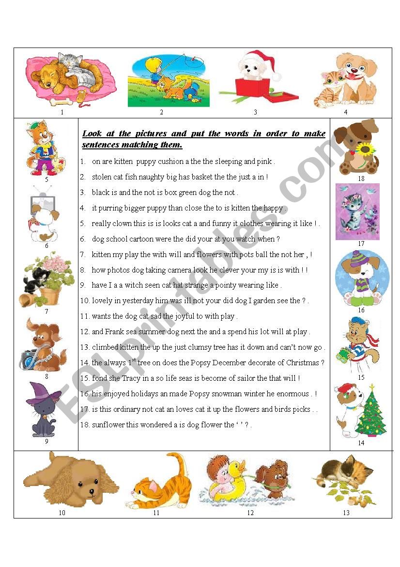 Word order. worksheet