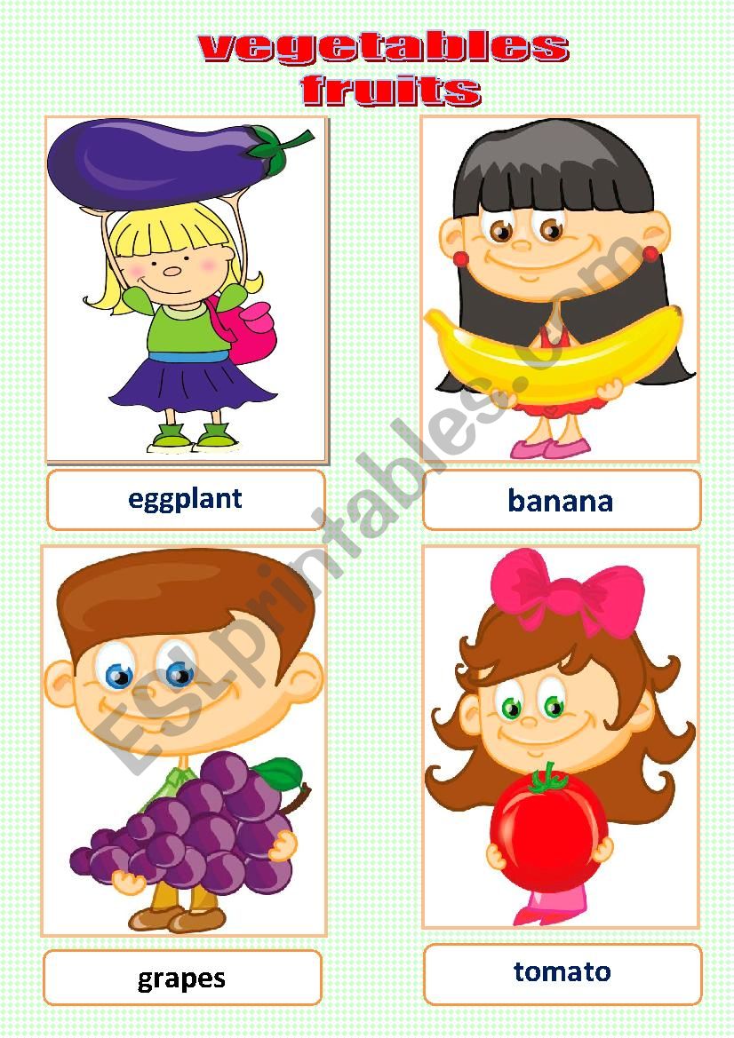 Vegetables, Fruits worksheet