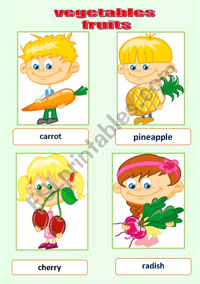 Vegetables, Fruits worksheet