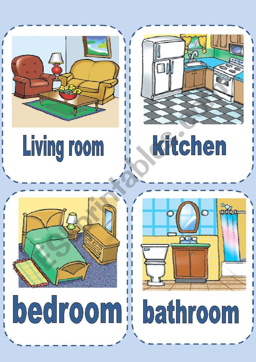 parts of house and furniture - ESL worksheet by bilgeee