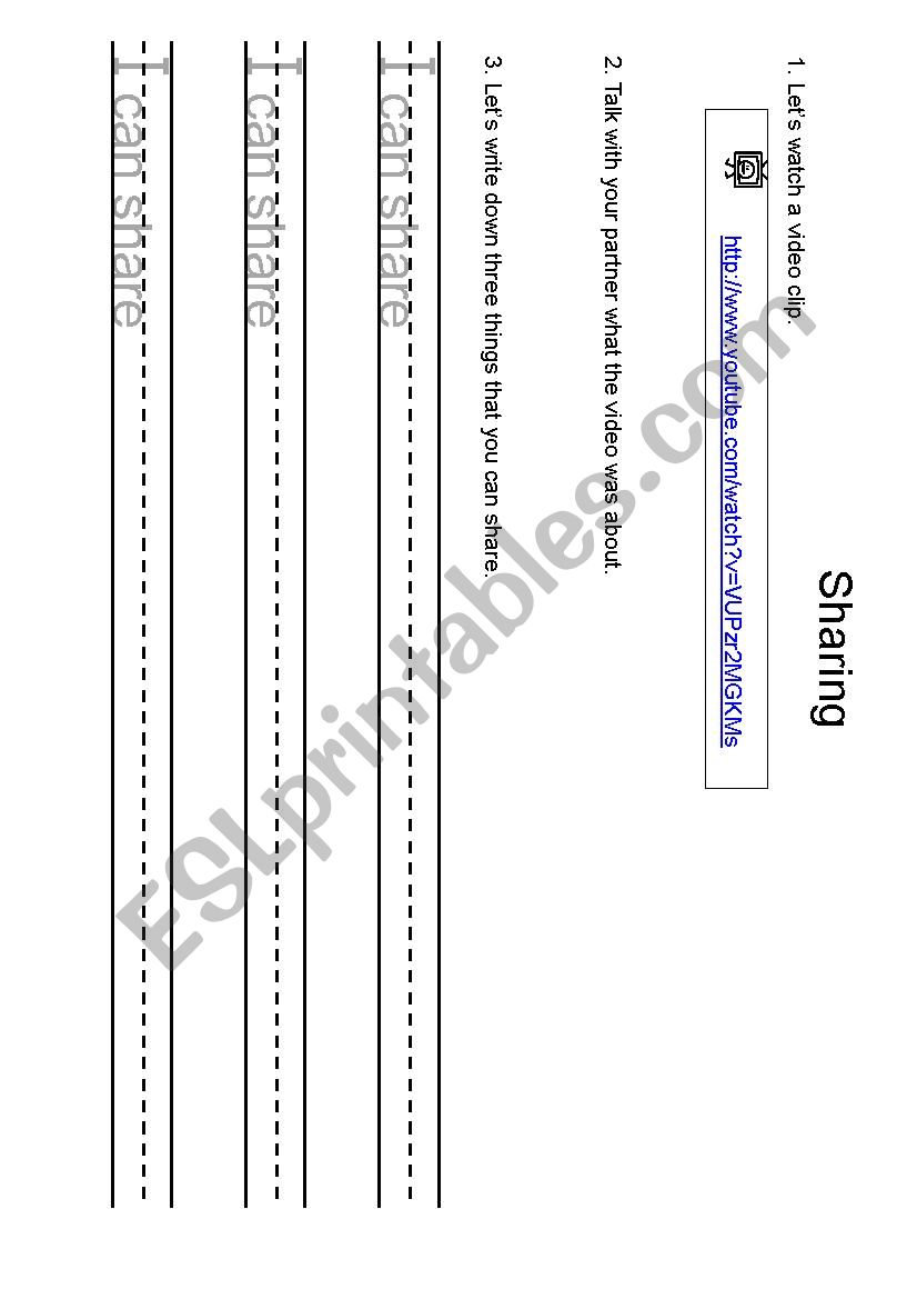 Sharing Worksheet worksheet