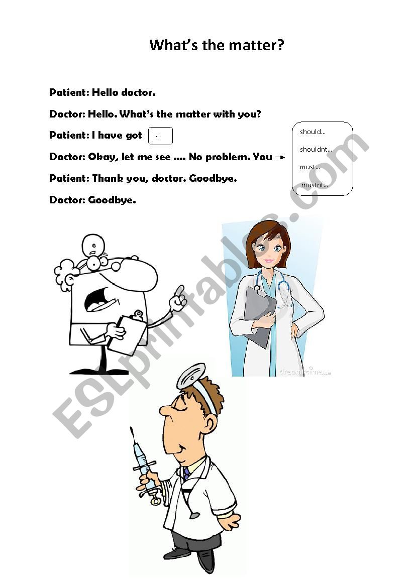 doctor - you should worksheet
