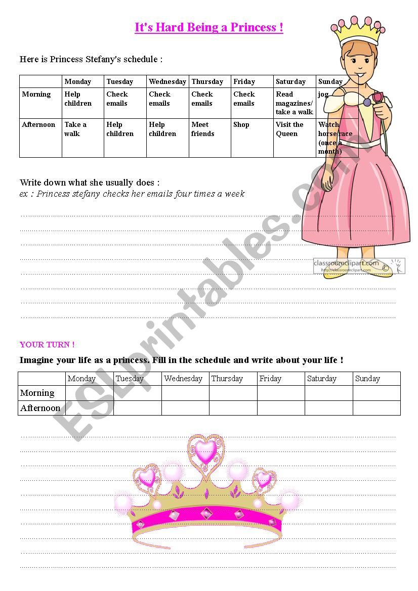 writing about habits worksheet