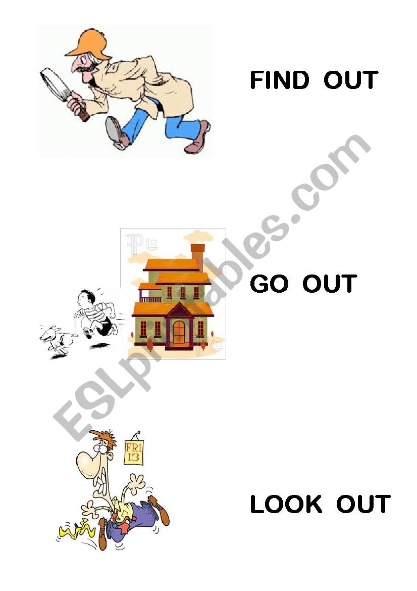 Phrasal verbs with OUT worksheet