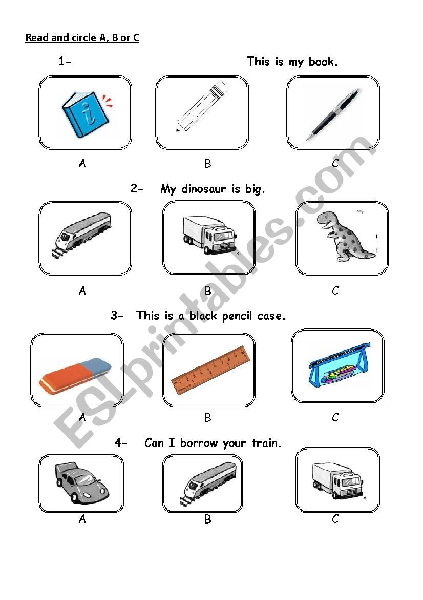 read and circle worksheet