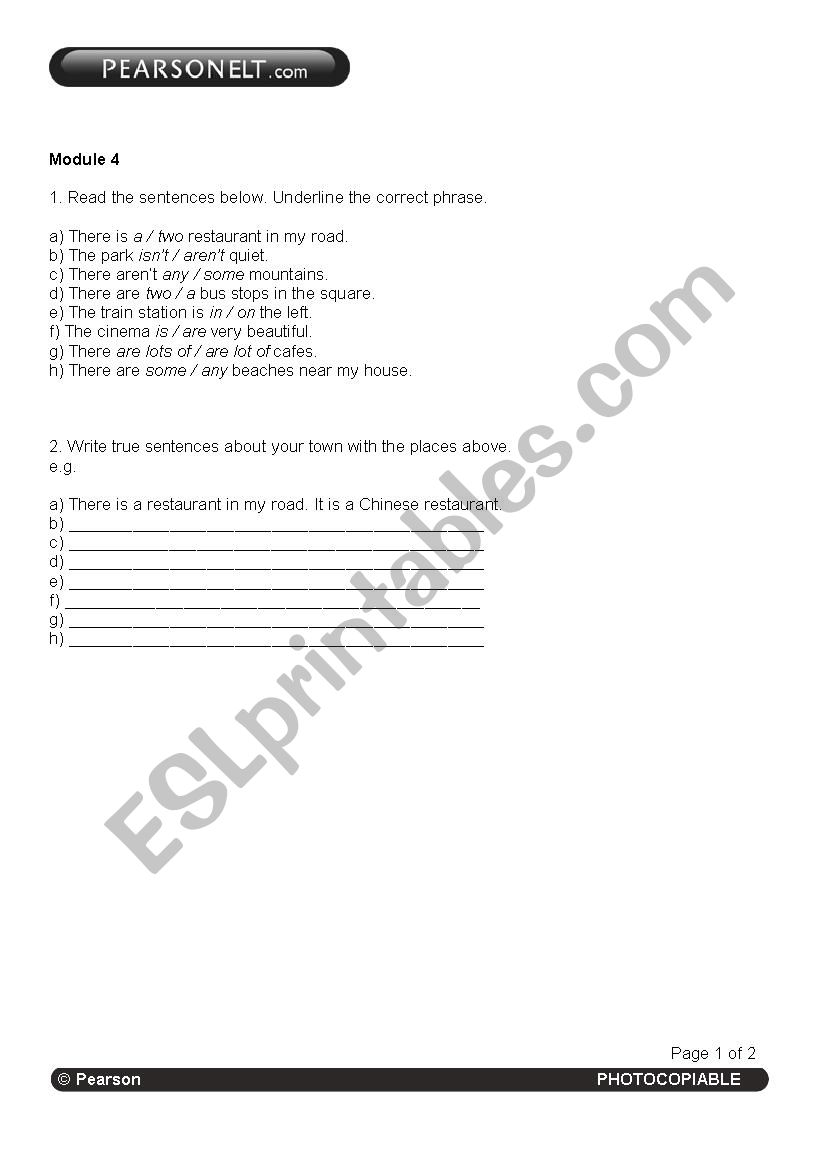 There is_are worksheet