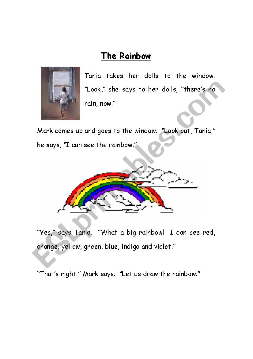 The Rainbow worksheet
