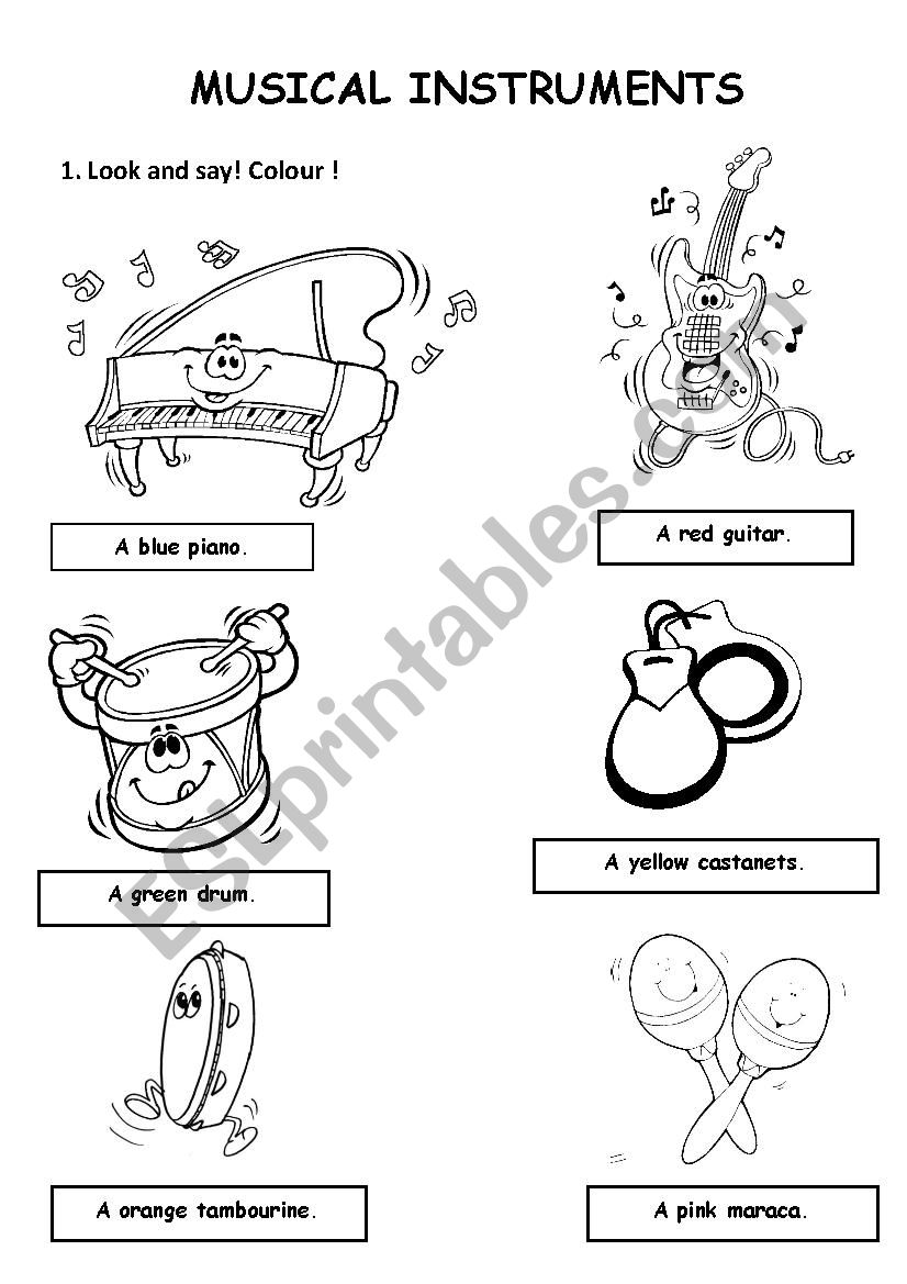 Instrumens worksheet