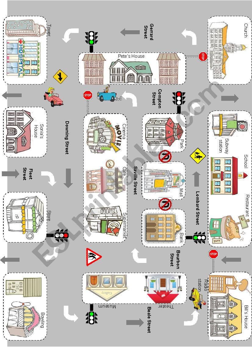 Giving Directions worksheet