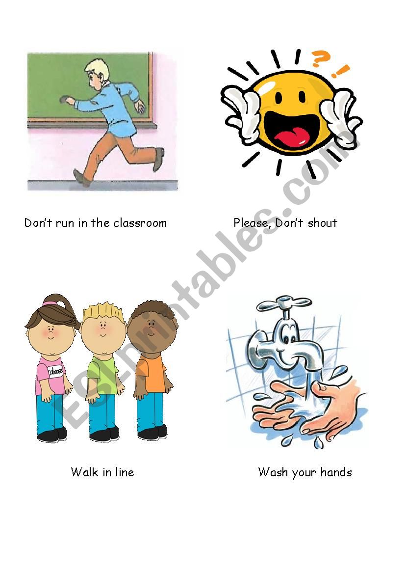 schOOL & CLASSROOOM RULES  worksheet