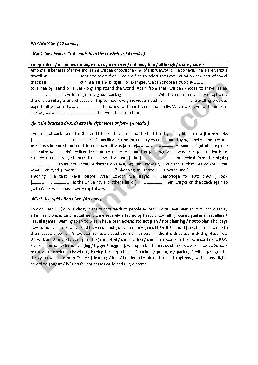 3rf form test term 2 worksheet