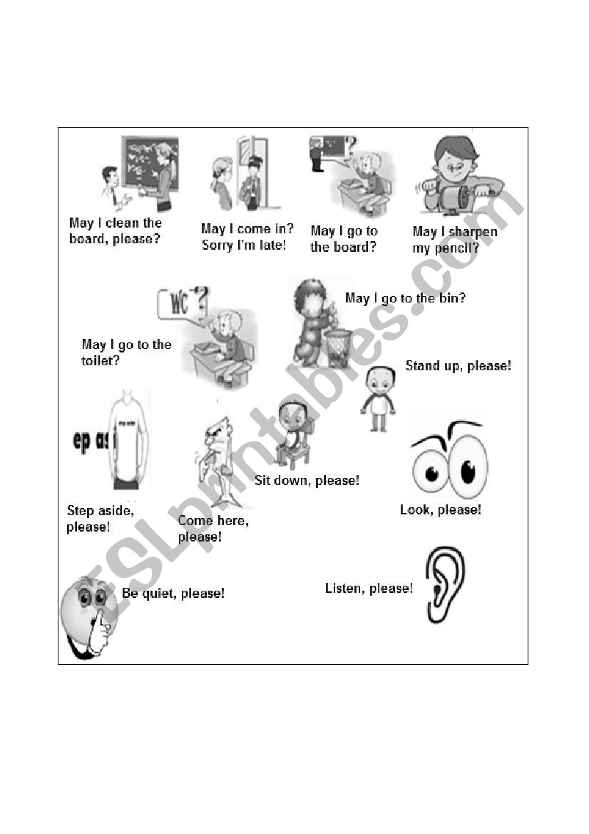 Classroom Language worksheet