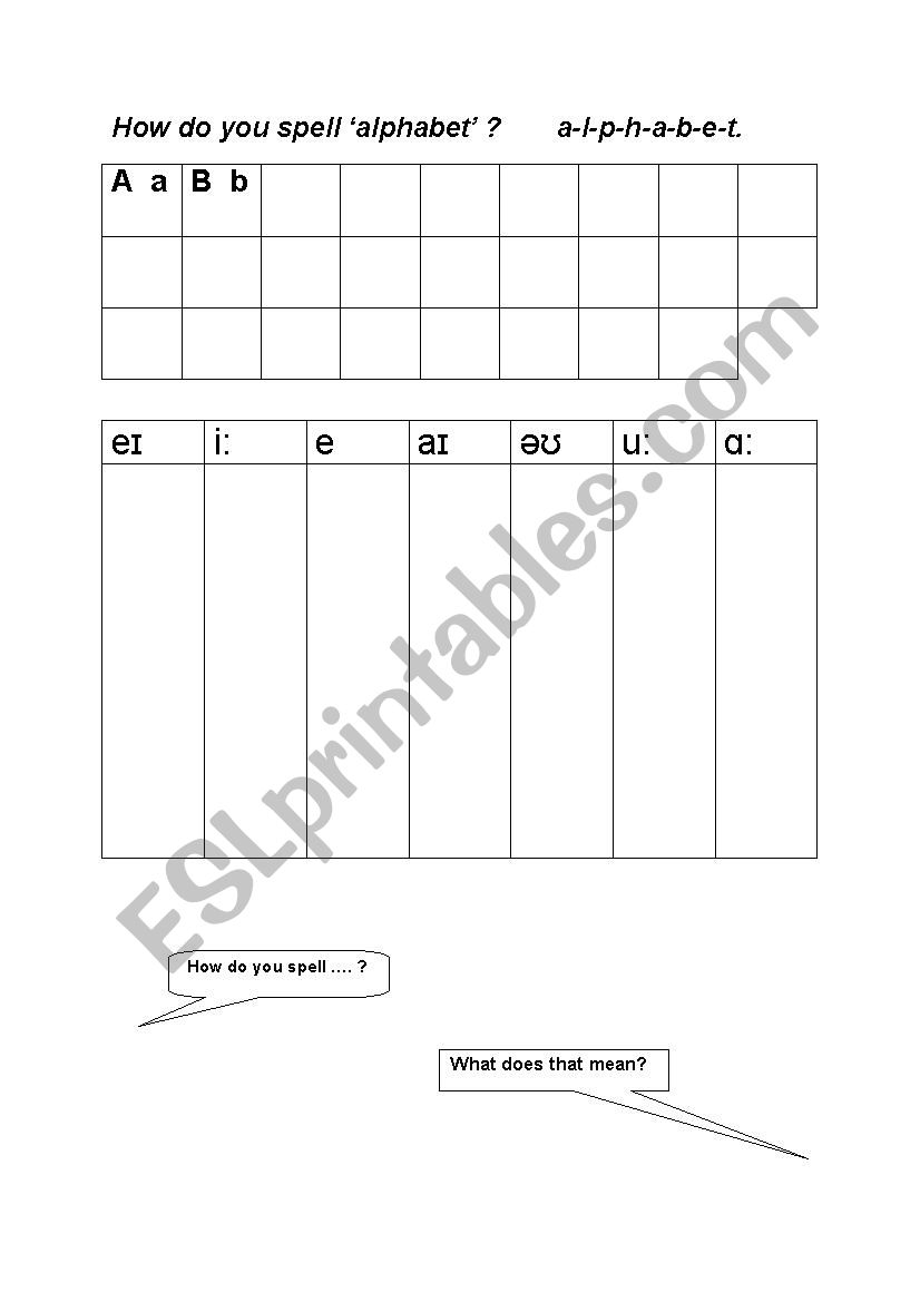 Alphapron worksheet