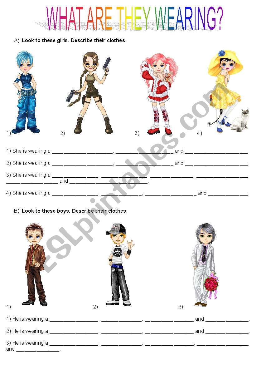 Clothes part 1 worksheet