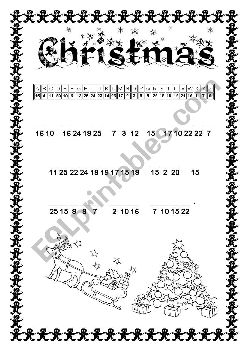 Christmas worksheet