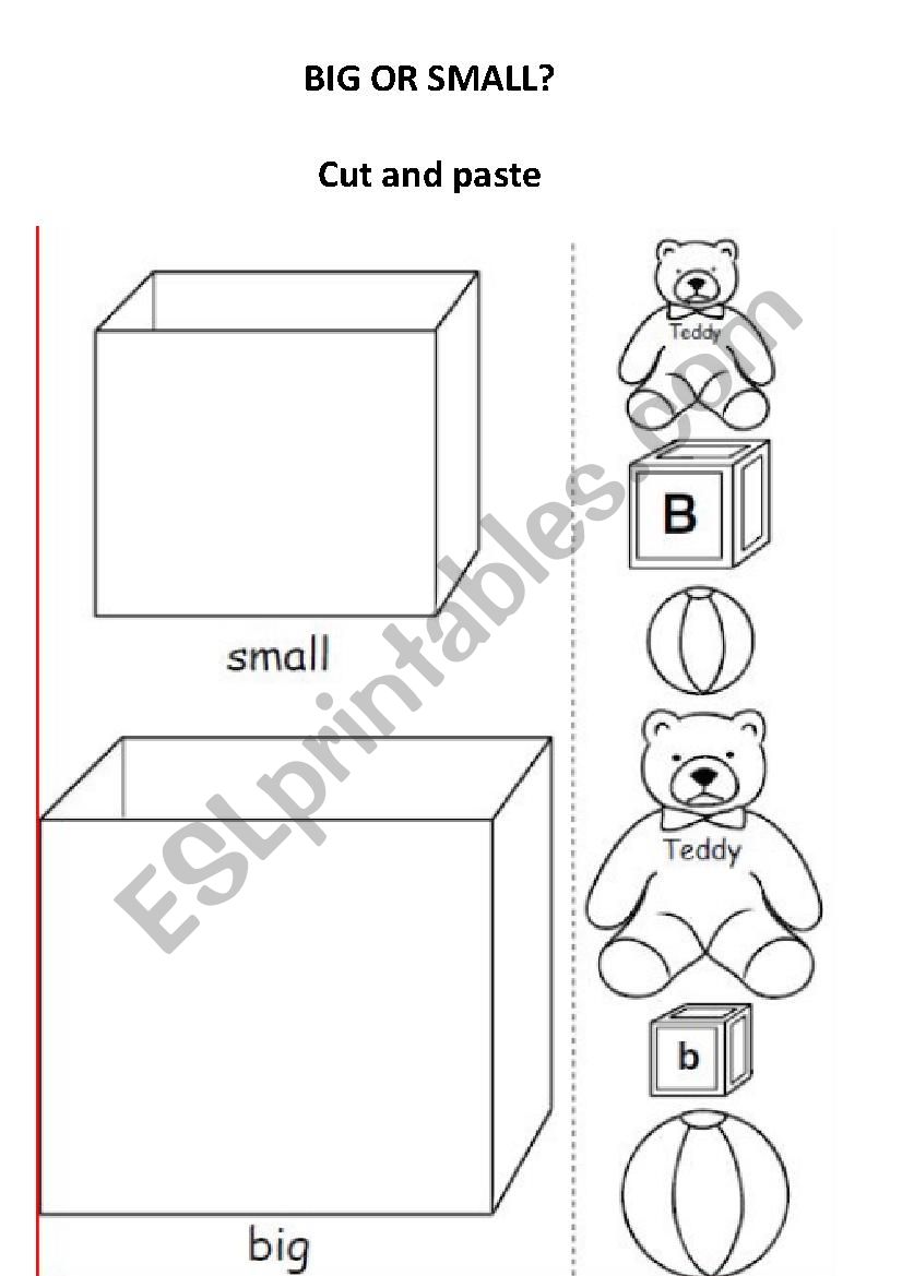 small or big? worksheet