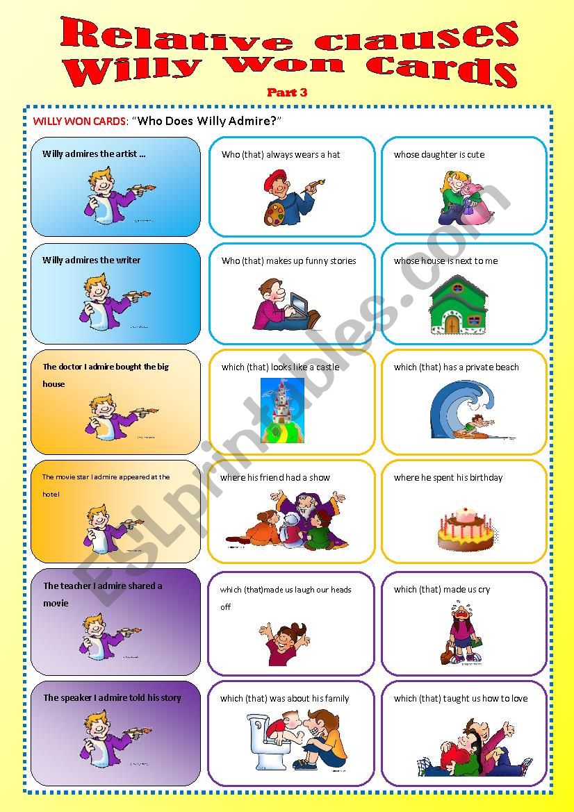 Relative Clauses_Part 3-Willy Won Cards